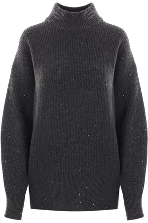 Brunello Cucinelli Combinaison ornée de sequins à col montant