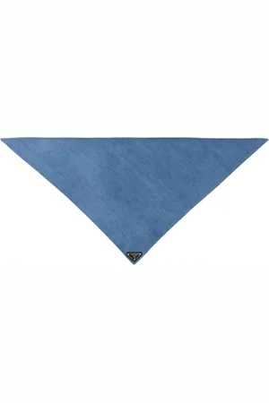 Prada écharpe en jean à plaque logo