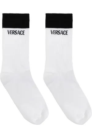 VERSACE Chaussettes à logo en intarsia