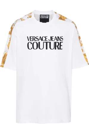 VERSACE T-shirt en coton à logo imprimé