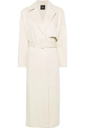 THEORY Trench long à taille ceinturée