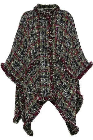 Etro Cape en tweed à boutonnière