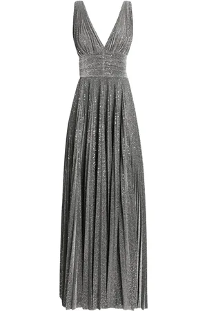 Dolce & Gabbana Robe longue à effet plissé