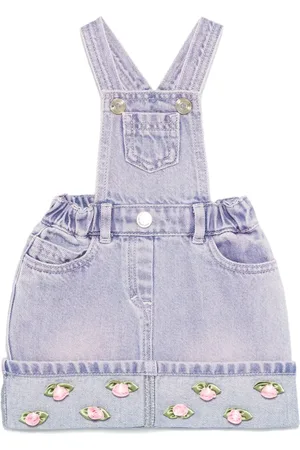 MONNALISA Robe-salopette à fleurs appliquées