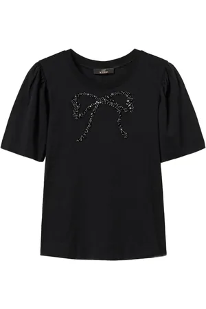 Twin-Set T-shirt à nœud brodé