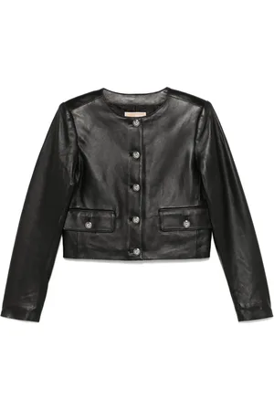 Michael Kors Veste crop en cuir
