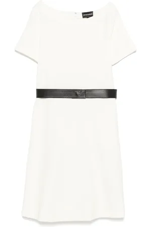Emporio Armani Robe nervurée à coupe mi-longue