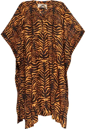 ULLA JOHNSON Robe en coton mélangé à imprimé tigre