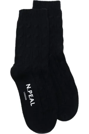 N.PEAL Chaussettes en maille torsadée