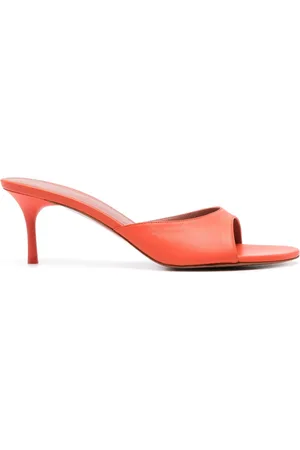 Amina Muaddi Sandales Jeanne 60 mm en cuir