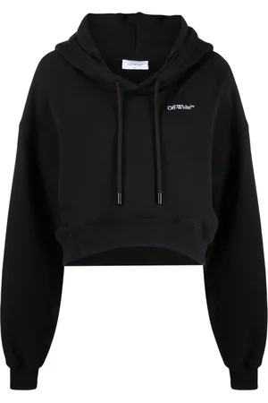 OFF-WHITE Hoodie crop à logo imprimé