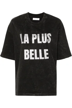 LOULOU T-shirt délavé à paillettes