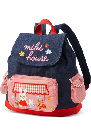 Miki House Sac à dos en jean à motif lapin brodé
