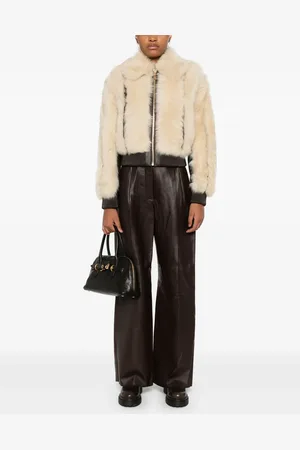 ZIMMERMANN Pantalon en cuir à coupe ample