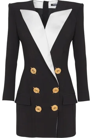 Balmain Robe courte à fini satiné