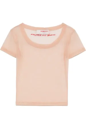Fiorucci Haut en tulle à coupe crop