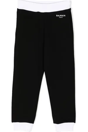 Balmain Pantalon de jogging en coton à logo imprimé