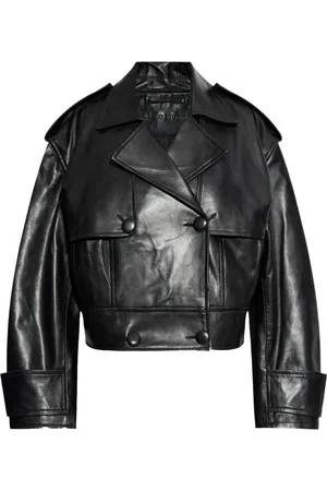 Stand Studio Veste crop en cuir