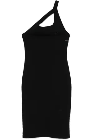 Maison Margiela Robe nervurée à coupe mi-longue