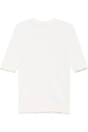 ELEVENTY T-shirt à bord en maille nervurée