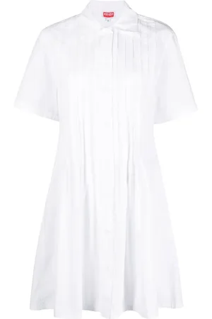 Kenzo Effet robe plissée à manches courtes