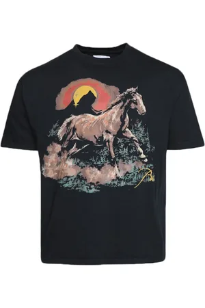 Rhude T-shirt en coton Santos à imprimé graphique