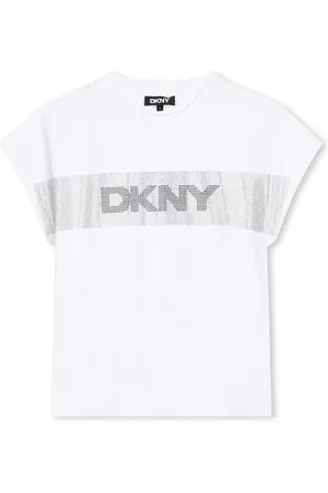 DKNY T-shirt en coton à ornements en cristal