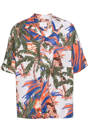 Rhude Chemise en lin à fleurs