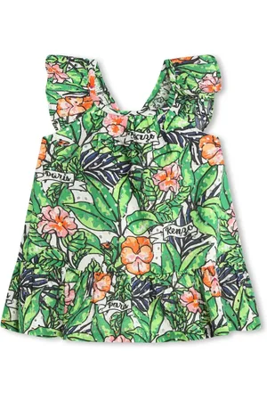 Kenzo Robe volantée à motif floral