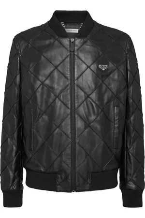 Philipp Plein Veste bomber matelassée en cuir