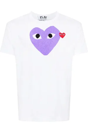 Comme des Garçons T-shirt en coton à motif cœur signature