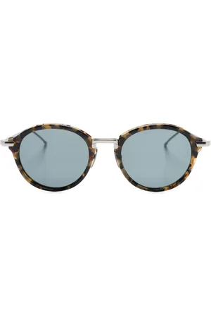 Thom Browne Lunettes de soleil rondes à effet écailles de tortue