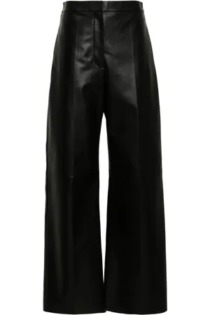Fabiana Filippi Pantalon en cuir à coupe ample