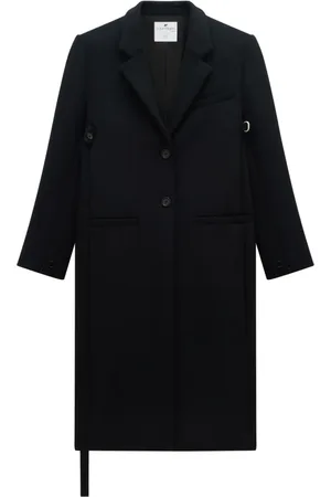 Courrèges Manteau boutonné à détail de bretelle