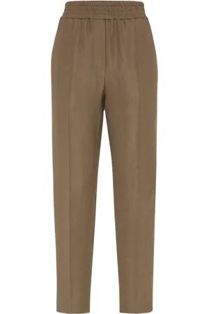 Brunello Cucinelli Pantalon moulant à taille élastiquée