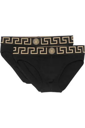 VERSACE Lot de deux boxers à détail Greca