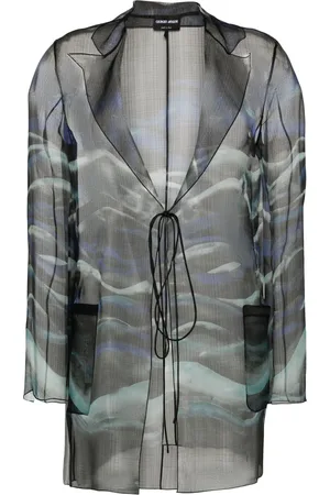 Giorgio Armani Blouse en soie à imprimé abstrait