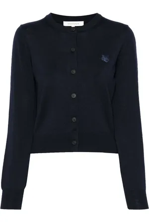 Maison Kitsuné Cardigan en laine à logo appliqué