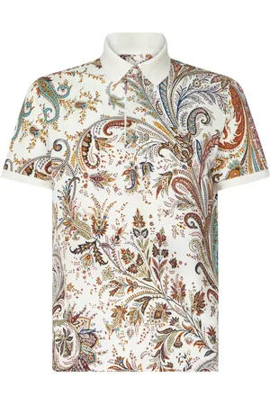 Etro Polo en coton à imprimé cachemire