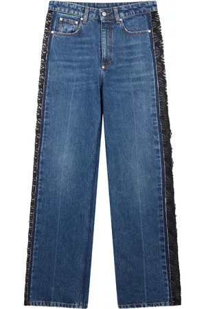 Stella McCartney Jean droit à empiècement en dentelle