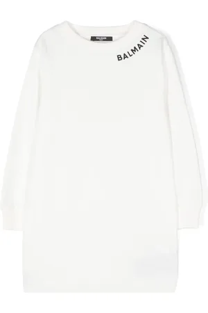 Balmain Robe à logo brodé