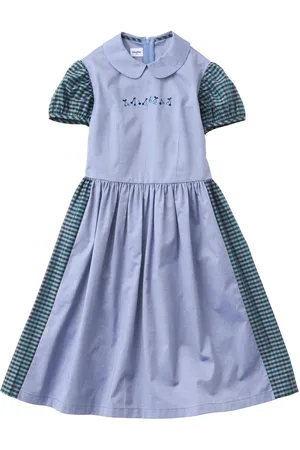 Familiar Robe mi-longue à design à empiècements