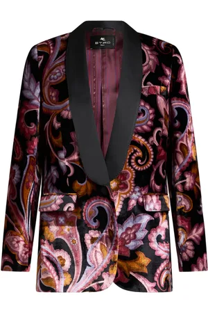 Etro Blazer en velours à motif en jacquard