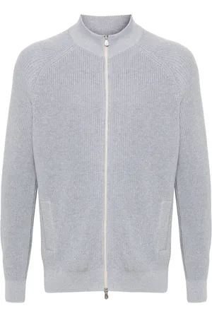 Brunello Cucinelli Cardigan en maille à design nervuré