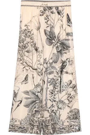 Camilla Pantalon en soie à imprimé Etched Into Eternity