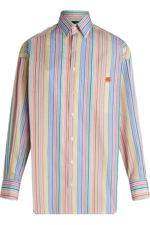 Etro Chemise rayée à broderies Pegaso
