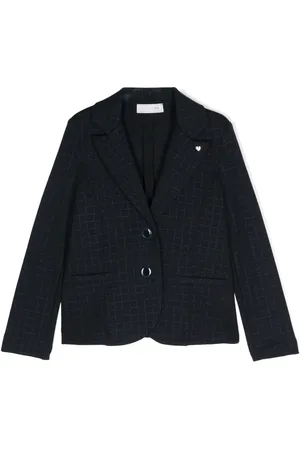MONNALISA Blazer boutonné à carreaux pailletés