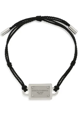 Dolce & Gabbana Bracelet en cordes à plaque logo