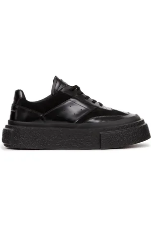 Maison Margiela Baskets en cuir verni à empiècements