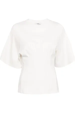GOEN.J T-shirt en coton à fronces